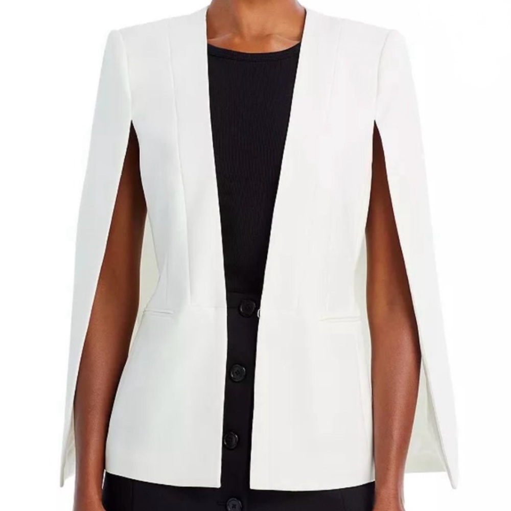 BCBGMaxAzria White Cape Jacket- size S
